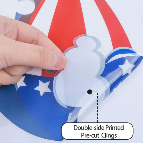CCINEE 4th of July Window Cling, Patriotic Window Sticker USA Independence Day Decal for Home Decoration (100PCS)