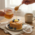 TPSUIPA 9 oz 2 Clear Crystal Glass Honey Pot with Dipper Sticks - No Drip Honey Dispenser Jar with Lid, Syrup Honey
