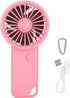 ASHATA Handheld Mini Fan (Red), USB Rechargeable, 3 Speed Portable Fan with Carabiner for Home, Office, Outdoor