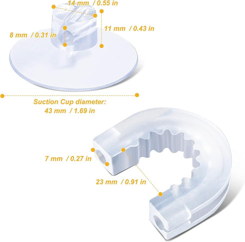 Bathroom Shower Caddy Connector Sucker with 4pcs Professional Strength Large Suction Cups, Easy to Attach, Replacement Suction Cups Compatible with Zenna Home, Simple Houseware, Multipurpose