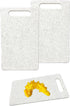 2 Pcs Small Mini Plastic Cutting Board Set, Granite Color, Dishwasher Safe for Food Prep, 6" x 10" (White)