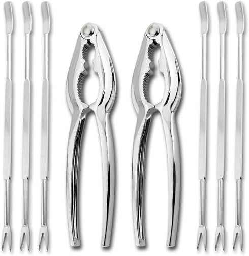 New Star Foodservice 27983 8-Piece Seafood Tool Kit, Includes Lobster Crackers and
