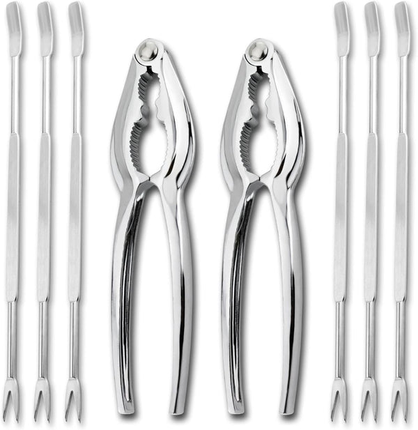 New Star Foodservice 27983 8-Piece Seafood Tool Kit, Includes Lobster Crackers and