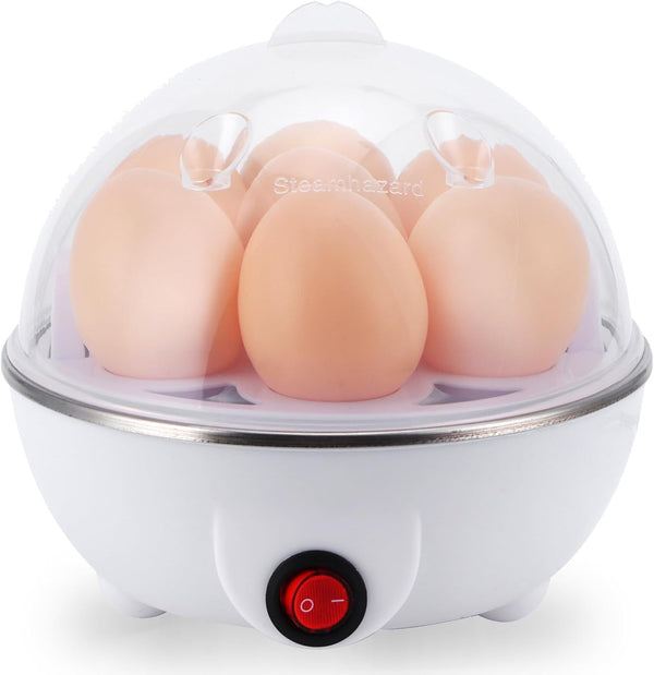 Electric Mini Eggs Cooker, Rapid Boiler for 6 Eggs, Poached, Scrambled, Omelets, Auto Shut Off (US Plug 110V)