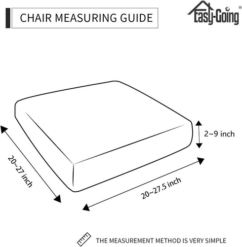 Easy-Going Stretch Chair Cushion Cover - Soft Flexibility Sofa Protector with Elastic Bottom, Chocolate