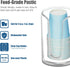 Bathroom Disposable Paper Cup Dispenser, Clear Mouthwash Cup Holder for Bathroom Vanity Countertops, Makeup Table, Suit for 3 oz.& 5 oz. Cups - Pack of 2