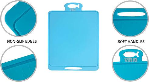 Silicone Cutting Board, Small (Sky)