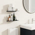 2 Pack 12" MKO Floating Shelves for Wall, Metal Wall Mounted Shelf for Bathroom, Bedroom, Living Room, Kitchen, Little