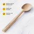 Beech Wooden Spoons for Cooking - Large Natural Beech Cooking Utensils with Smooth Finish