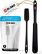 DI ORO Silicone Blender & Jar Spatulas, Rubber Spatulas Heat Resistant for Cooking, Mixing, Baking, 2pc Set, Black