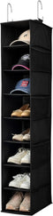 Berdeng Hanging Shoe Organizer for Closet with Side Mesh PocketsHat Racks for Baseball