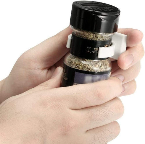 TOPINCN Kitchen Spice Clip, Wall Mounted Seasoning Bottles Holder, 4 Piece Storage Cabinet Door Clips