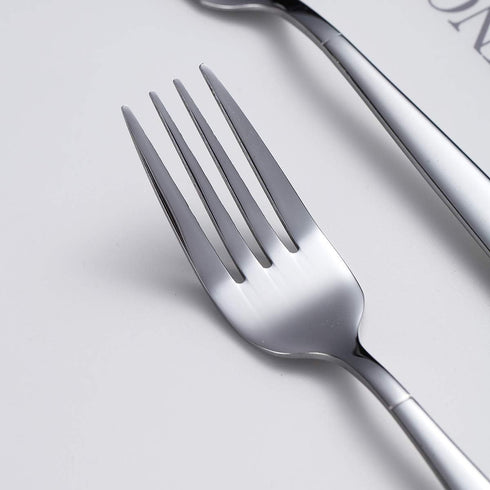 Berglander Dinner Forks Set of 6, Modern Stainless Steel Forks and Spoons Silverware, Forks And Spoons Set