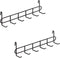 FRIADE 2 Pack Storage Hooks Rack, Iron Wire Grid Hooks for Wall Mount Storage and Display (Black)