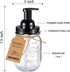 SheeChung Mason Jar Foaming Soap Dispenser, Rustproof Stainless Steel Lid & Pump, Glass for Bathroom Kitchen (2 pk)
