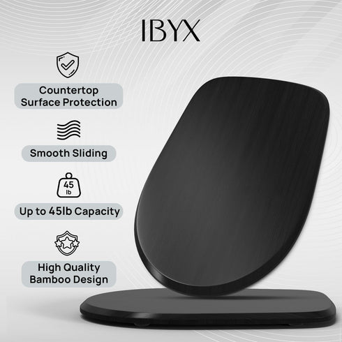 Ibyx Elegant Sliding Tray for Coffee Maker & Heavy Kitchen Appliances, Sturdy, Black for 4.5 Qt Kitchenaid