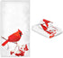 Naanle Set 3 1 Towel+1 Towel+1 Red Cardinal Bird on Berry Branch Soft of Towels, Bath Hand Washcloth, Ideal Decor