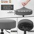 4 Dia.12-14" Grey-Set 4 BUYUE Pcs Bar Stool Covers, Luxury Fabric Round Stretchy Crease-Resistant Washable Jacquard