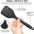 Silicone Small Serving Spatula Set of 4, Mini Turner for Kitchen Use, Small Spatulas for Egg, Steak, Pancake