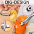 Vegetable Peeler Set | Stainless Steel Multi-function Kitchen Tools with 2 Orange Citrus Peelers