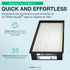 Crucial Air Replacement Air Filter with IDF Filter - Compatible with Honeywell HFD-120-Q, 2 Pack