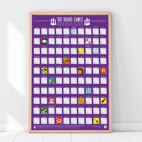 Gift Republic Bucket List Poster - 100 Board Games