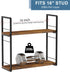 2-Layer 16in Floating Book Shelves for Wall, Wall Bookshelf for Book Storage, Space Saver, Stud Hanging Shelf, Bedside