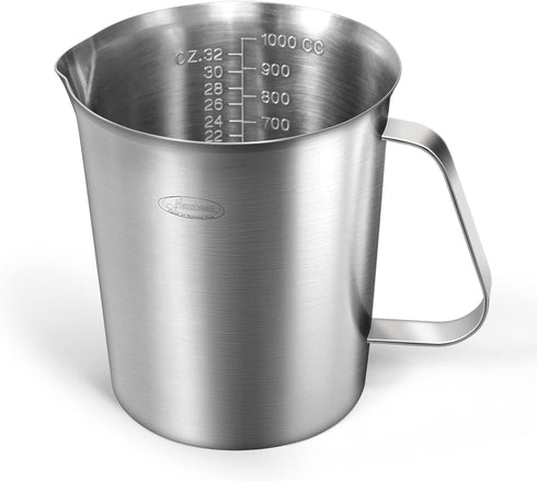 Measuring Cup, Upgraded Stainless Steel, 32 Ounces, 3 Measurement Scales with Handle
