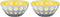 Guzzini Le Murrine 4.7" Bowl Set of 2 - Grey & Yellow, Chip Resistant, BPA-Free Mixing Bowl for Kitchen