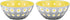 Guzzini Le Murrine 4.7" Bowl Set of 2 - Grey & Yellow, Chip Resistant, BPA-Free Mixing Bowl for Kitchen