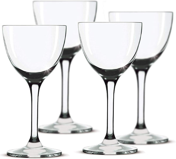 Nick and Nora Handblown Coupe Cocktail Glasses Set of 4 or 2, 5-ounce Vintage Glasses for Manhattan, Martini, Aperitif