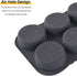Silicone Hamburger Bun Mold, 6 Cavity Loaf Pan, Non Stick Baking Tool for Easy Release Household Baking
