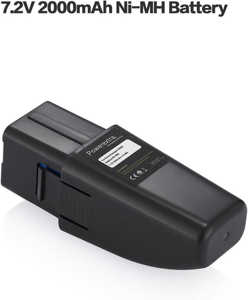Powerextra 2 Pack 7.2V 2000mAh Ni-MH Replacement Battery for Ontel Swivel Sweeper G1 & G2