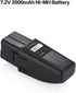 Powerextra 2 Pack 7.2V 2000mAh Ni-MH Replacement Battery for Ontel Swivel Sweeper G1 & G2