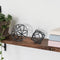 DreamsEden Modern Geometric Sculptures Set - 6" Black Metal Sphere & Cube, Minimalist Tabletop Centerpiece