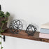 DreamsEden Modern Geometric Sculptures Set - 6" Black Metal Sphere & Cube, Minimalist Tabletop Centerpiece