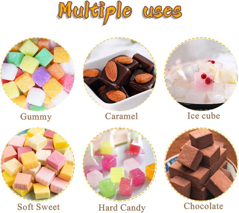 JOERSH Square Silicone Candy Molds, 252 Cavity for Hard Candy, Gummy, Chocolate, Caramels, Ice Cubes