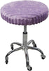 2 Pack Shukii Stool Covers - Soft Slipcover with Elastic Cushion for Bar Round Chair (Purple, Extra Large)