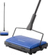 Yocada Carpet Sweeper Cleaner for Home Office, Dark Blue, Low Carpets and Rugs, Pet Hair Dust Cleaning Brush