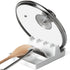 LE TAUCI Ceramic Spoon Rest - 6.2 inch Heat-Resistant Spoon Holder with Drip Pad for Multiple Utensils, White