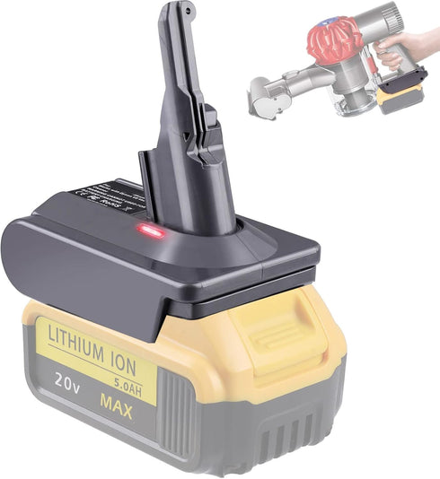 V8 Adapter for Dewalt 20V Lithium Battery Converter for Dyson V8 Series Vacuum Cleaner