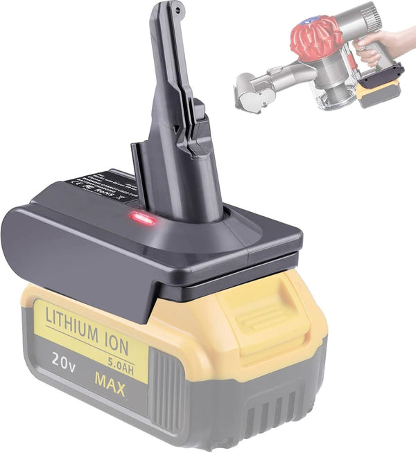 V8 Adapter for Dewalt 20V Lithium Battery Converter for Dyson V8 Series Vacuum Cleaner