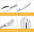 ENLOY 24 Pieces Silverware Set, Stainless Steel Flatware Cutlery with Steak Knives, Service for 4, Mirror Polished and