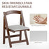 VTV Commercial Wooden Folding Chairs with Padded Cushion,Foldable Portable Chair Bamboo Folding for Indoor and Outdoor