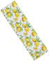Microwave Oven Dust Cover, Yellow Lemon Watercolor Fruits Anti-Slip Cover with Storage Pockets, 12" X 35"
