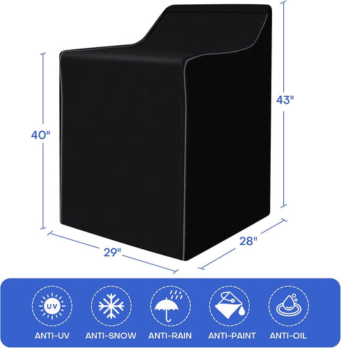 ANMINY Outdoor Waterproof Washer Dryer Cover, Dustproof Zipper Design for Most Top Load or Front Loading Machines