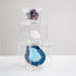 3 Pegs Round Display Easel Stands with Transparent Acrylic Box, Medium Size for Collectible Stone, Rock, Mineral
