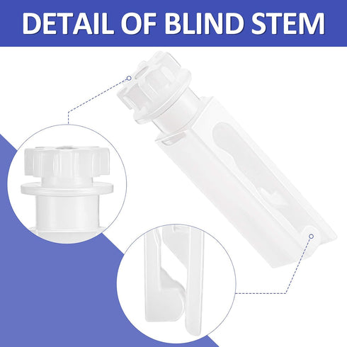 Vertical Blind Replacement Parts, Repair Tabs White Stems for Window Carrier Vertical Blinds, 20 Pieces