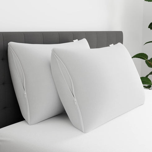Set of 2 Standard/Queen AllerEase Pillow Protectors, Moisture Wicking, Advanced Allergy Protection, Zippered