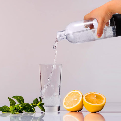 meekoo 4 Pcs Soda Carbonating Bottles, Clear Soda Maker Bottle, Compatible with Isoda Drinkmate Maker for Home Party